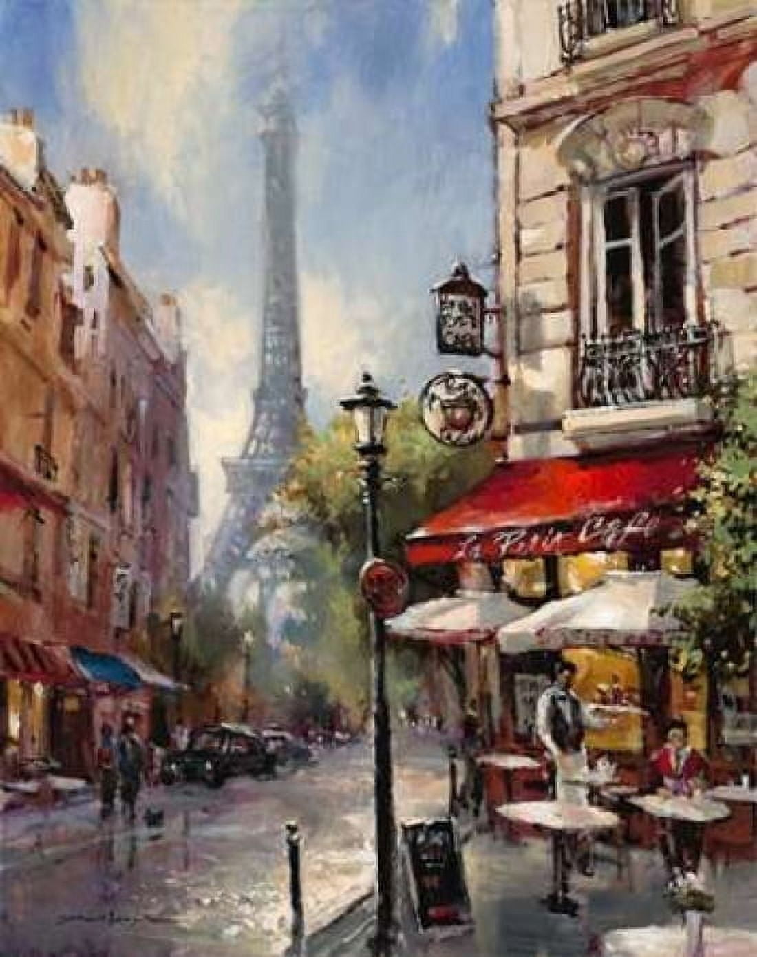 Tour De Eiffel View Canvas Art - Brent Heighton (24 x 30)