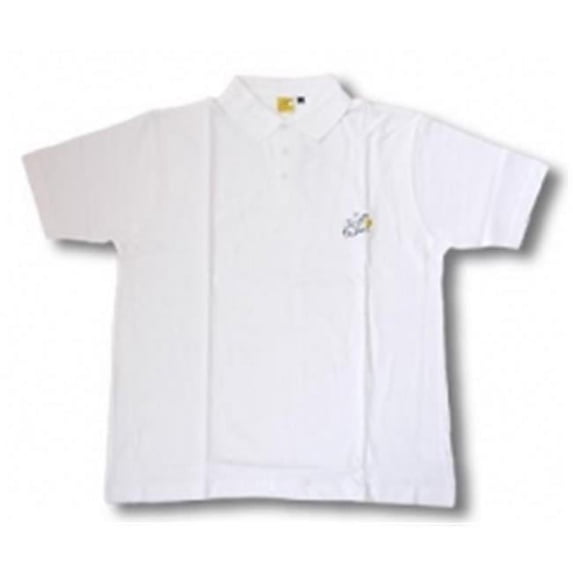 Tour De France TDFWHPOLXL White Polo T-Shirt - Extra Large