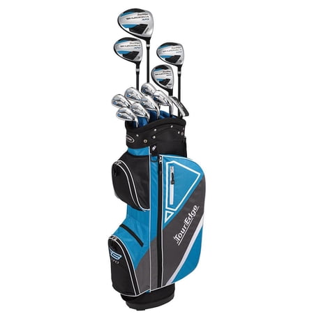 Tour Edge Men's Bazooka 370 Full Package Set Drvr/3W/5W/4H/5I-9I,Pw,Sw/Putter/Bag Graphite/Steel Black/Blue Uniflex Right