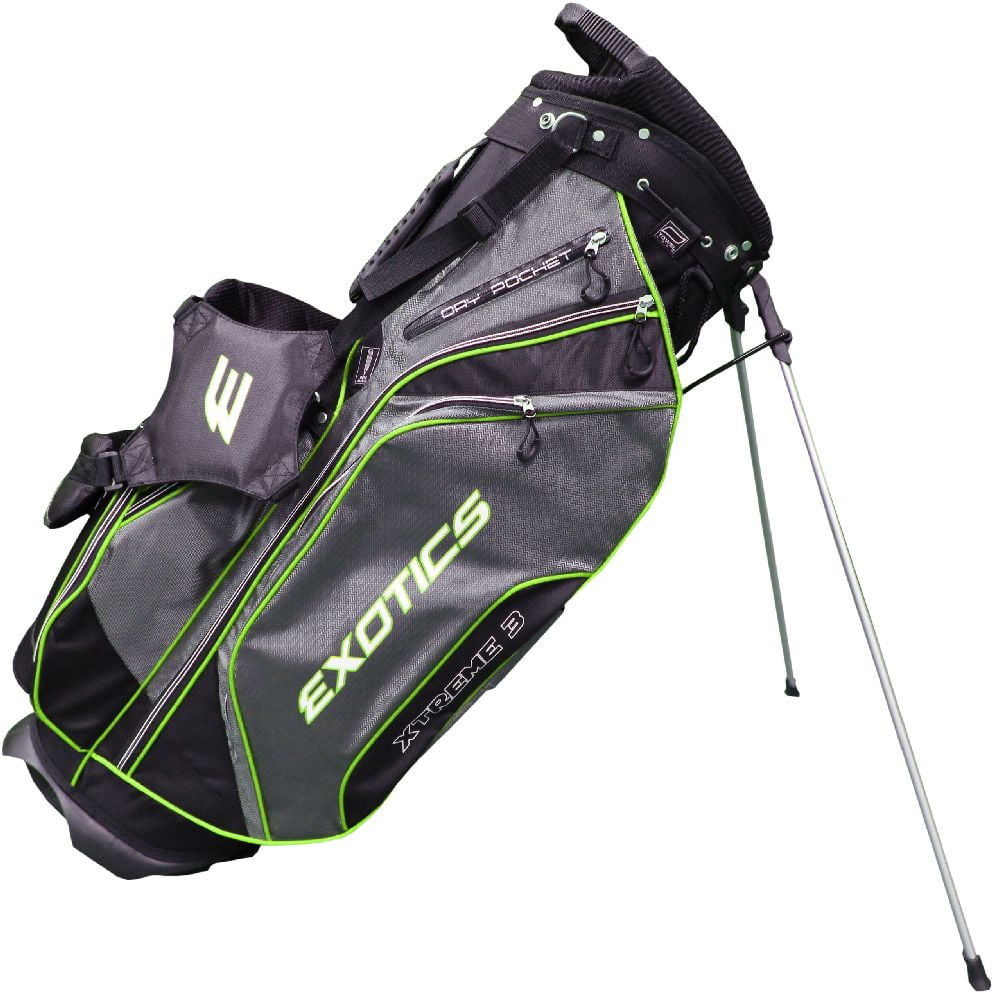 Tour Edge Exotics Xtreme 3 Stand Bag Black Charcoal Lime 9
