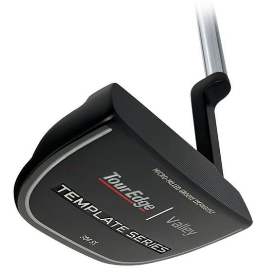 Tour Edge Pure Feel Template Series Valley Putter 35" (Black, Semi-Mallet, Plumbers Neck) 2023 NEW