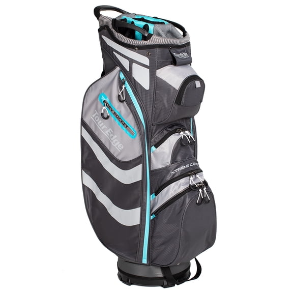 Tour Edge Hot Launch Xtreme 5.0 Silver Blue Cart Golf Bag