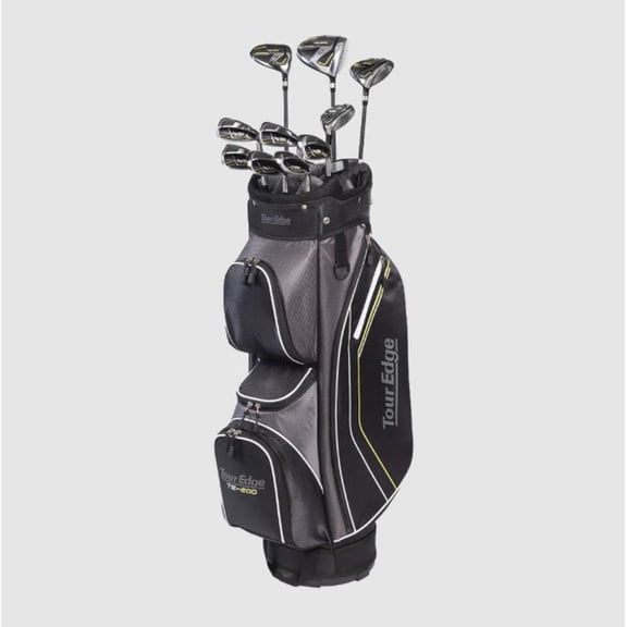 Tour Edge Golf Men's TE-200 Complete Set with Stand Bag, Graphite Senior Flex - Right-Handed