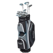 Tour Edge TE-200 Lady Edge Complete Set 11pc, Silver/Blue, Cart Bag