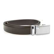 Tour Gear Cut to Fit Mens Leather Golf Belt, Black Strap/Silver Buckle -
