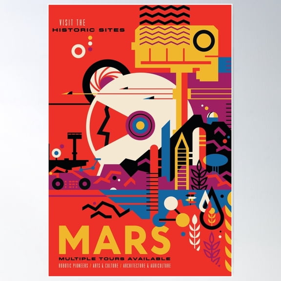 Tour Mars Poster Wall Art, Modern Wall Decor For Living Room Bedroom, 24x36 UNFRAMED