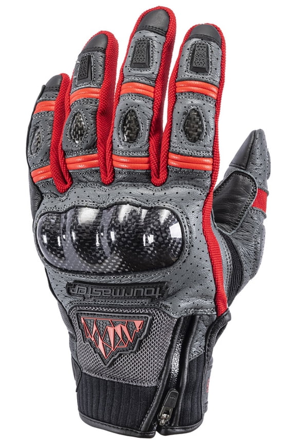 Sierra Peak Gloves (Medium, Gray/Red)