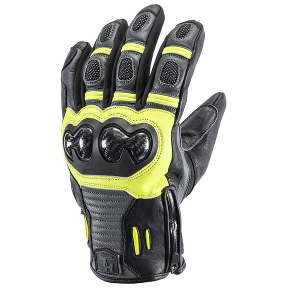 Tourmaster Trailbreak Mens Leather Adventure Touring Gloves Hi-Vis LG