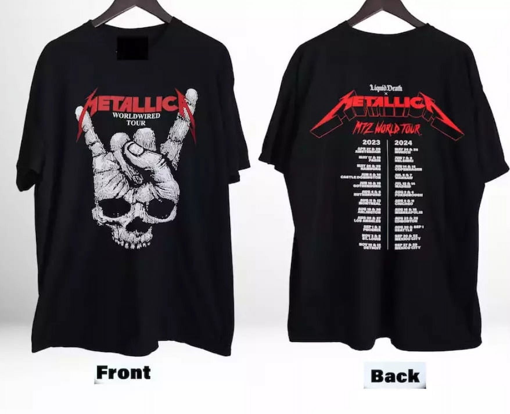 Tour Metallica 2024 TShirt 2023 M72 Metal Band Music Event World