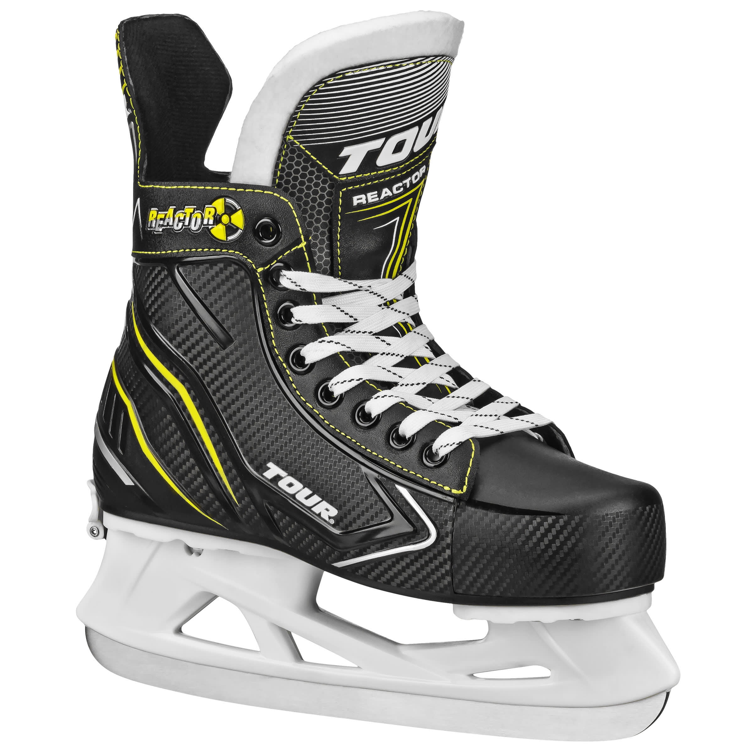 Tour Reactor Youth Hockey Adjustable Ice Skate Black size Small 13J-3