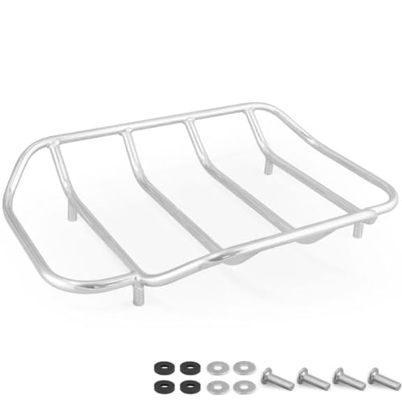 Tour Trunk Luggage Rack Trunk Top Luggage Rack Motorcycle Trunk Rail Rack Compatible for Harley Touring Street Glide Electra Glide Road Glide Road King Ultra Limited 1984-2023Chrome