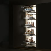 Tourbillon Adjustable 6 - Shelf Pull-Out Basket For Tall Cabinet, 360 Degree Rotating Designed