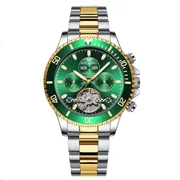 Tourbillon Mechanical Watch for Men Automatic Skeleton Mens Watches Top Brand Luxury Stainless Steel Strap Men