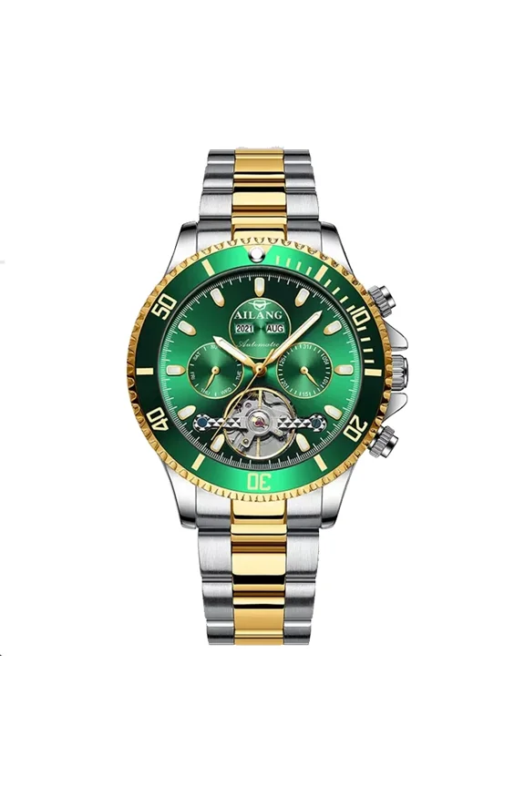 Tourbillon Mechanical Watch for Men Automatic Skeleton Mens Watches Top Brand Luxury Stainless Steel Strap Men