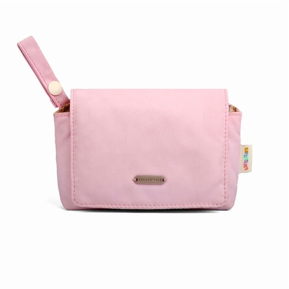 Tourbon Compact Camera Pouch, Peach Pink Quilted, Soft Fabric Case for Digital Camera, Small Mirrorless Camera, Power Bank
