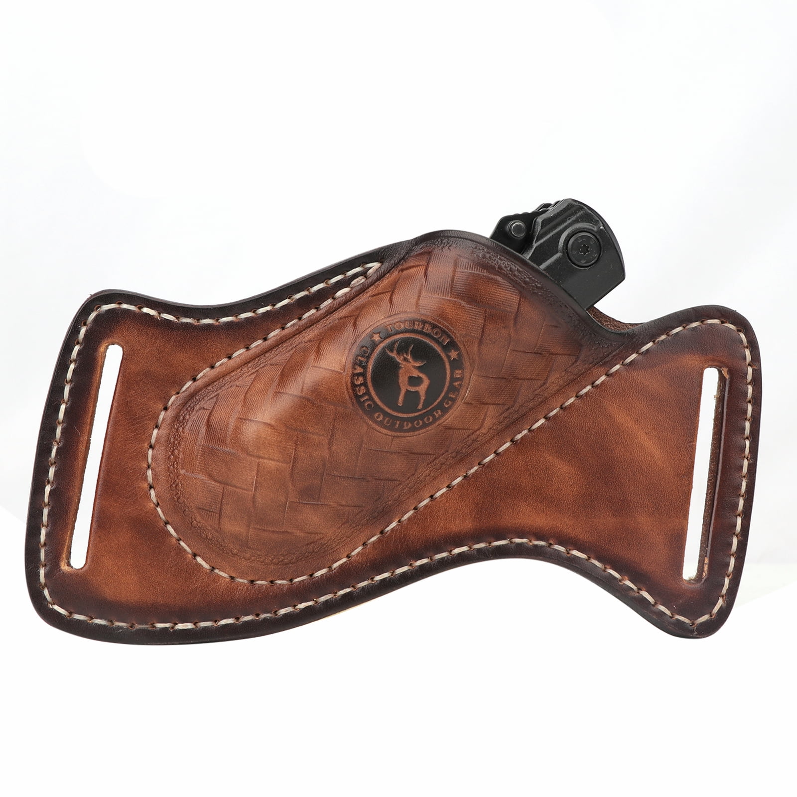 Tourbon Leather Multitool Pouch / Fire Starter Holder - EDC Belt Sheath For Camping, Survival, Hunting (Brown)