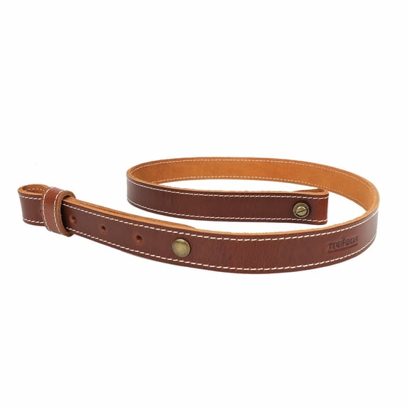 Tourbon Buffalo Leather Sling for Hunting Adjustable Shoulder Strap- Brown