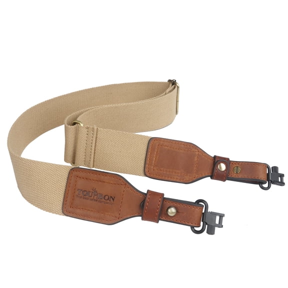 TOURBON Webbing Canvas  Sling, Shoulder Strap with Swivels  Adjustable 86-129CM