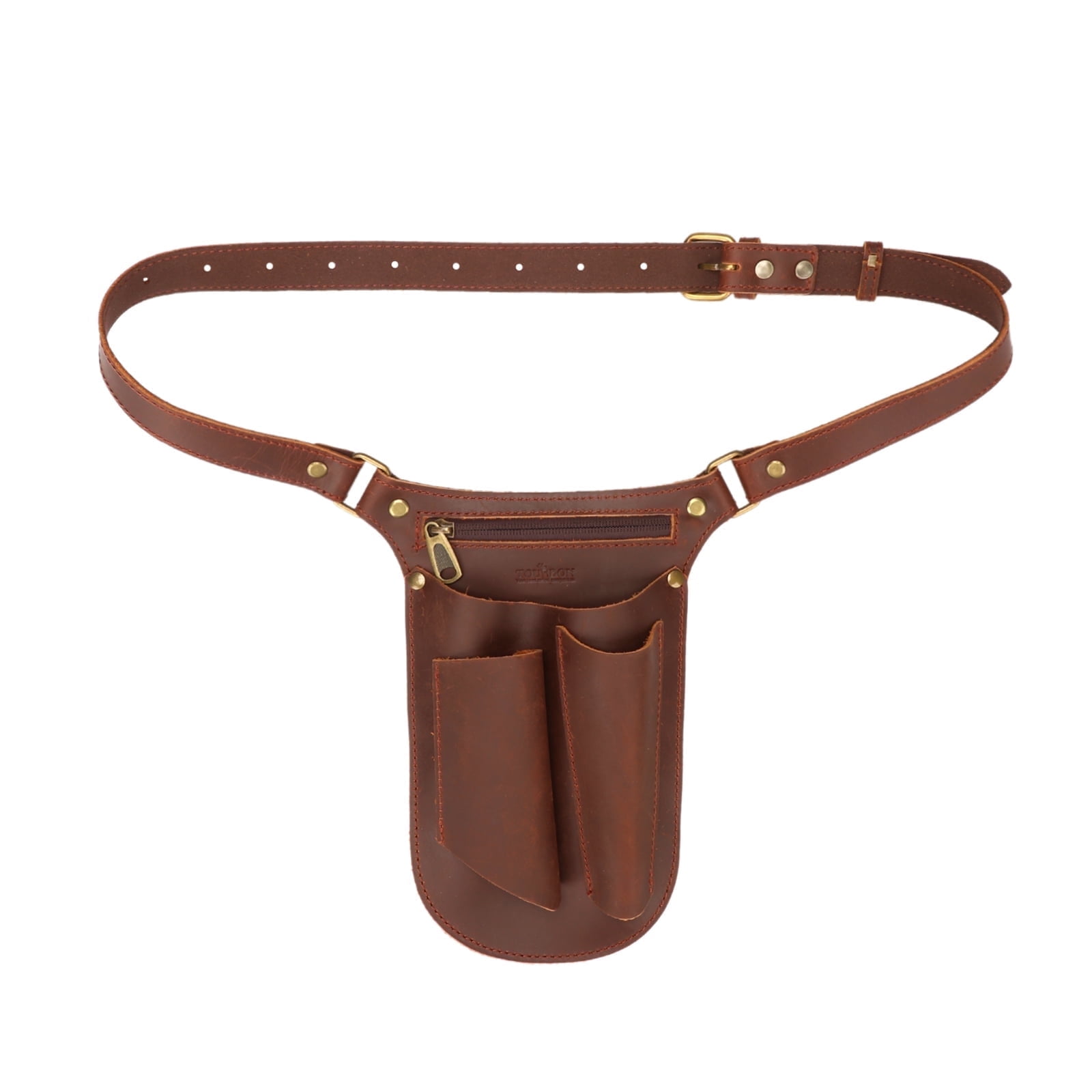 Tourbon Leather Gardener Carry Pouch Florists Tool Belt Bag for Carpenter with 4 Pockets