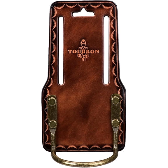 Tourbon Leather Hammer Holder for Belt Axe Holster with Steel Loop Reinforced Heavy Duty Rivets Fits Belts up to 3" Tool Accessories