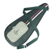 Tourbon Nylon Tennis Racquet Shoulder Bag Cover Case for 1 Racquet with Front Pocket, Green, 1-Pack