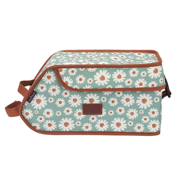 Tourbon Waterproof Canvas Daisy Floral Insulated Bike Rear Rack Trunk Cooler Bag, Mint Green, 1-Pack