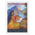 thumbnail image 1 of Touring Hawaii - InterIsland Airways - Hawaiian Hula Girl - Oahu Maui Kauai - Vintage Airline Travel Poster by Rick Sharp - Fine Art Rolled Canvas Print 27in x 40in, 1 of 4