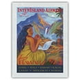 thumbnail image 1 of Touring Hawaii - InterIsland Airways - Hawaiian Hula Girl - Oahu Maui Kauai - Vintage Airline Travel Poster by Rick Sharp - Japanese Unryu Rice Paper Art Print (Unframed) 12 x 16 in, 1 of 4