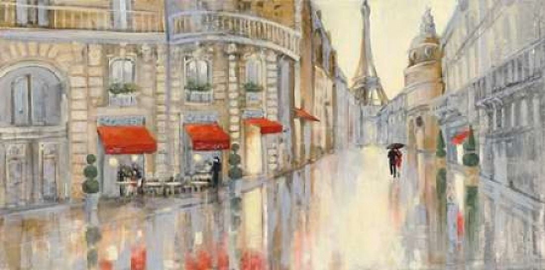 Touring Paris Couple Canvas Art - Julia Purinton (10 x 20)