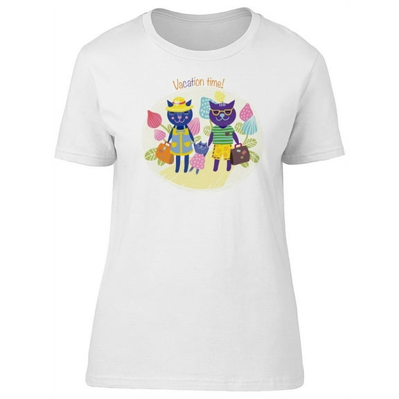 Tourist Cat Family Tee Women's -Image by Shutterstock