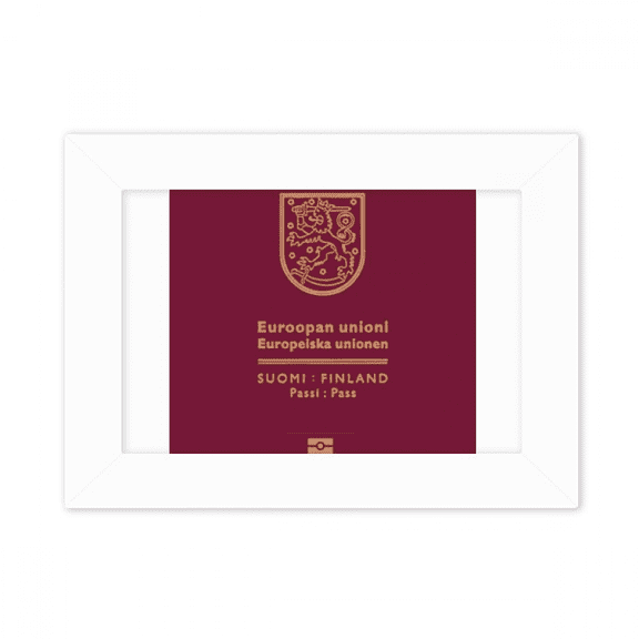 Tourist Country Finnish Unique Flag Memorial Photo Mount Frame Picture Art Painting Desktop 5x7 inch
