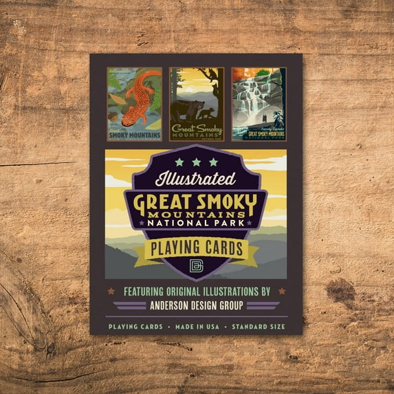 Tourist Courts Playing Card Deck - Great Smoky Mountains Custom Vintage Art