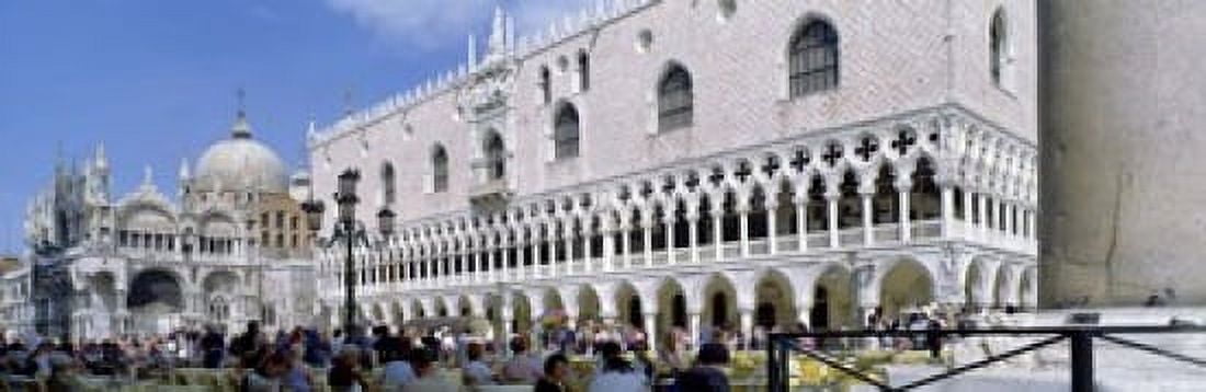 Tourist Outside A Cathedral St Marks Cathedral St Marks Square Venice Italy Canvas Art - Panoramic Images (18 x 6)