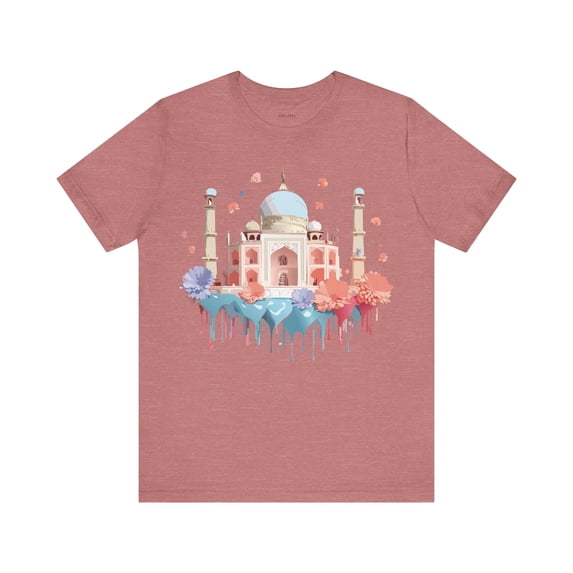 Unisex Taj Mahal Graphic Tee Vintage Inspired By Art Design Collection