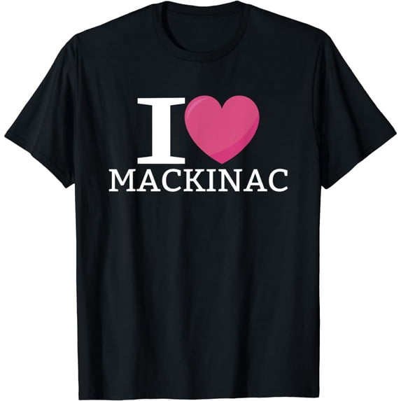 Tourist Souvenir I Love Mackinac Bridge Mackinaw Island T-Shirt