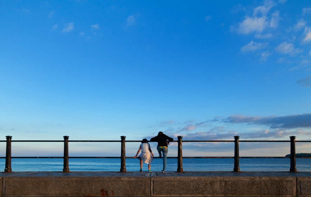 Tourist on the Promanade Tramore County Waterford Ireland Canvas Art - Panoramic Images (36 x 12)