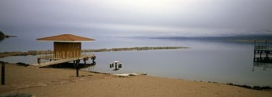 Tourist resort on the beach Lake Issyk-kul Issyk Kul Province Kyrgyzstan Canvas Art - Panoramic Images (36 x 13)
