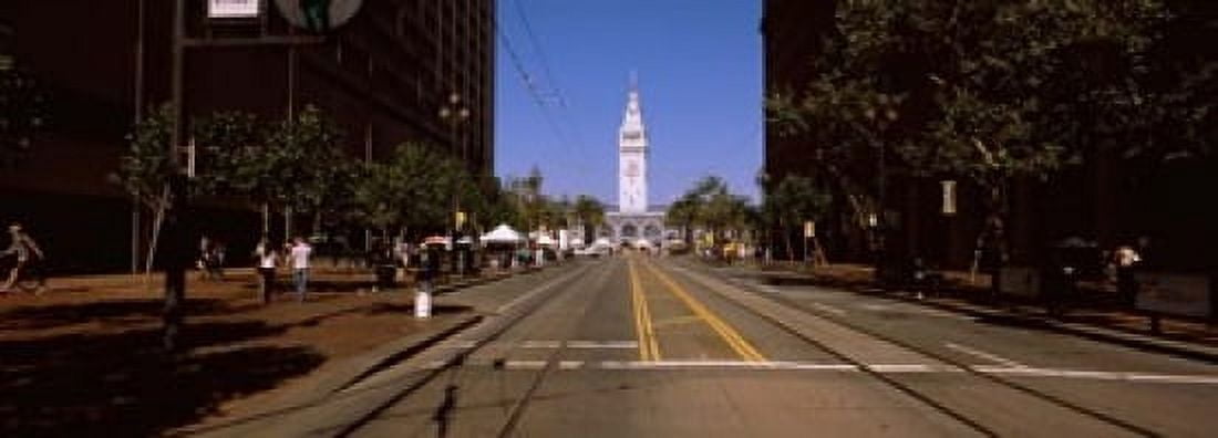 Tourists at a market place Ferry Building San Francisco California USA Canvas Art - Panoramic Images (18 x 7)
