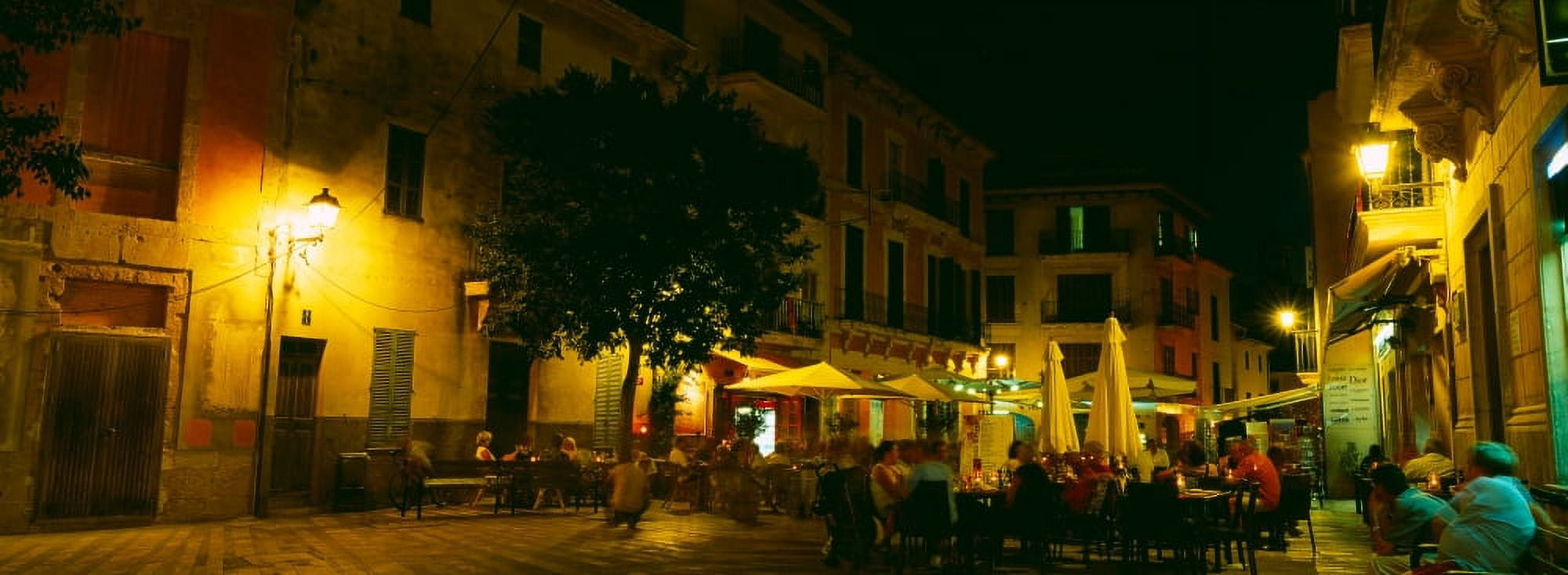 Tourists at a sidewalk cafe Majorca Balearic Islands Spain Canvas Art - Panoramic Images (27 x 9)