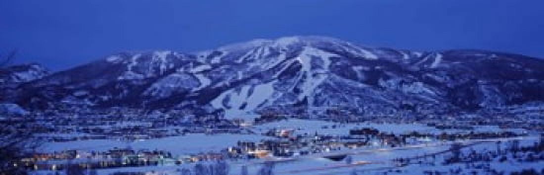 Tourists at a ski resort Mt Werner Steamboat Springs Routt County Colorado USA Canvas Art - Panoramic Images (36 x 12)