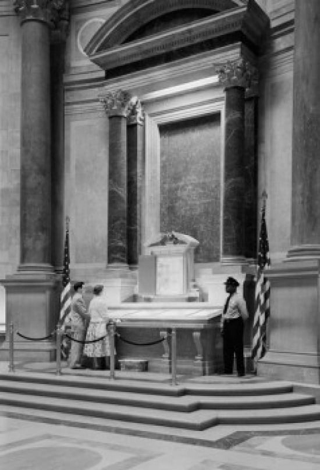 Tourists at memorial Canvas Art - (24 x 36)
