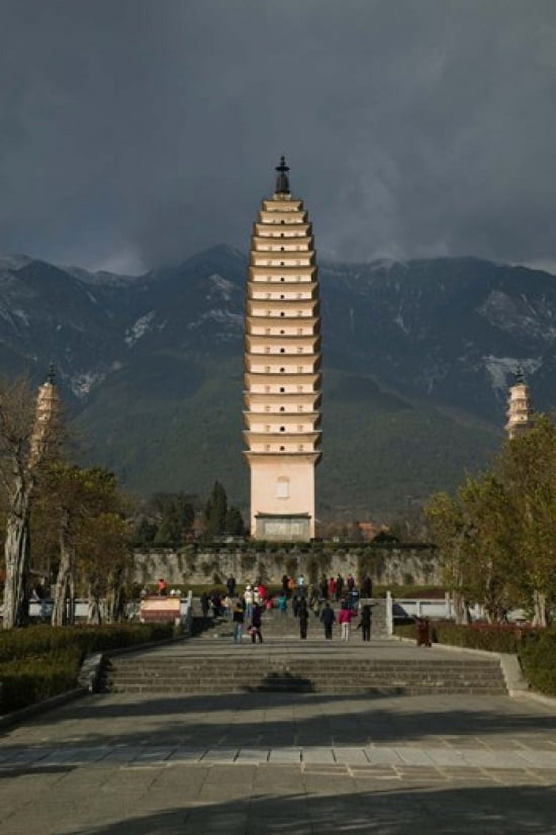Tourists at the Three Pagodas Old Town Dali Yunnan Province China Canvas Art - Panoramic Images (24 x 36)