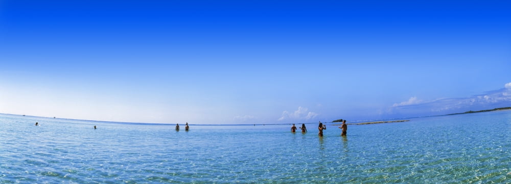 Tourists enjoying in the ocean Watamu Kenya Canvas Art - Panoramic Images (27 x 9)