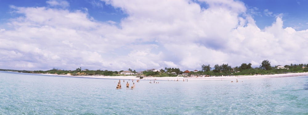 Tourists enjoying in the ocean Watamu Kenya Canvas Art - Panoramic Images (27 x 9)
