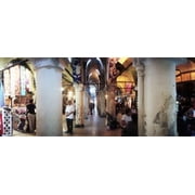 Tourists in a market, Grand Bazaar, Istanbul, Turkey Poster Print 30 x 13