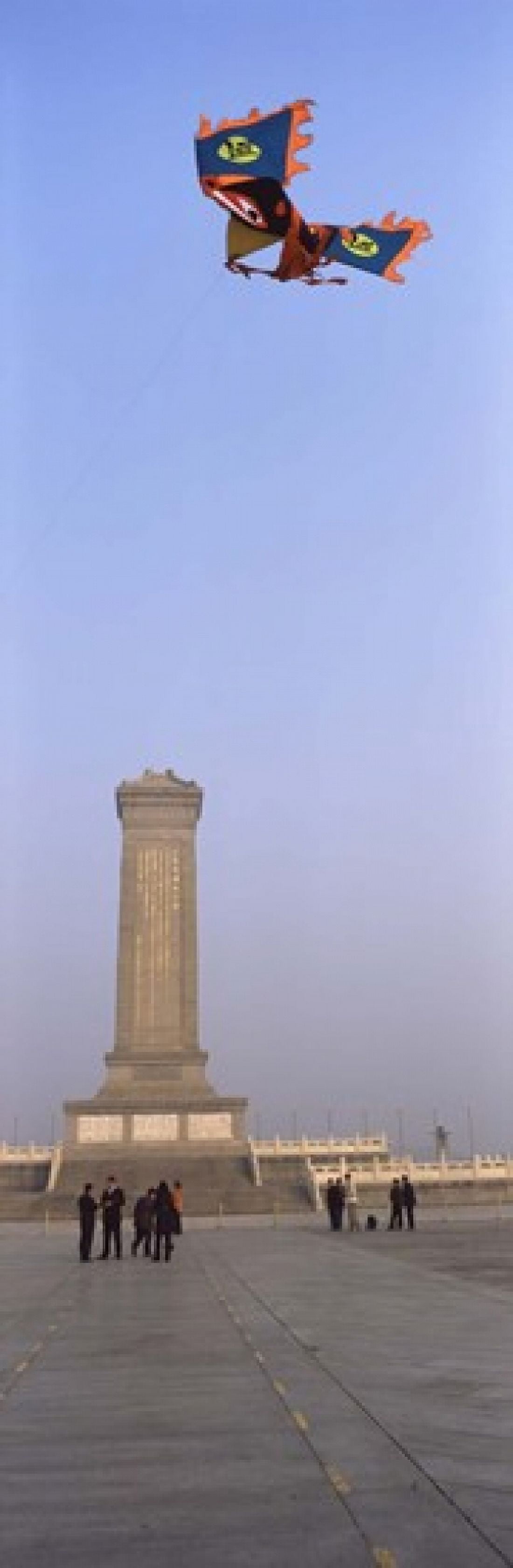 Tourists in front of a monument Beijing Monument To The Peoples Heroes Tiananmen Square Beijing China Canvas Art - Panoramic Images (18 x 6)