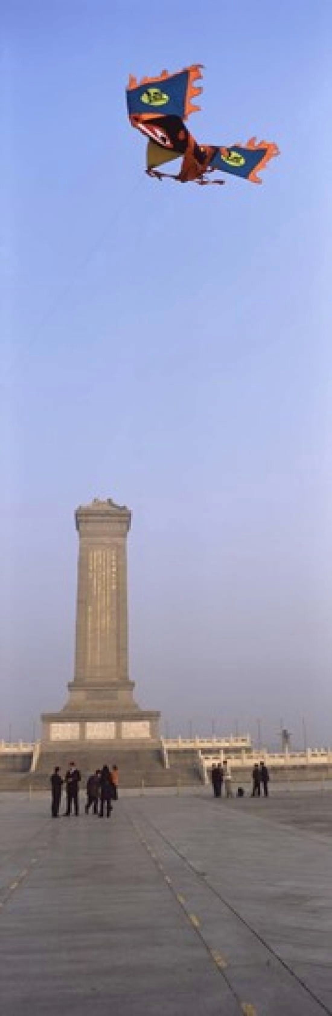 Tourists in front of a monument Beijing Monument To The Peoples Heroes Tiananmen Square Beijing China Canvas Art - Panoramic Images (36 x 12)