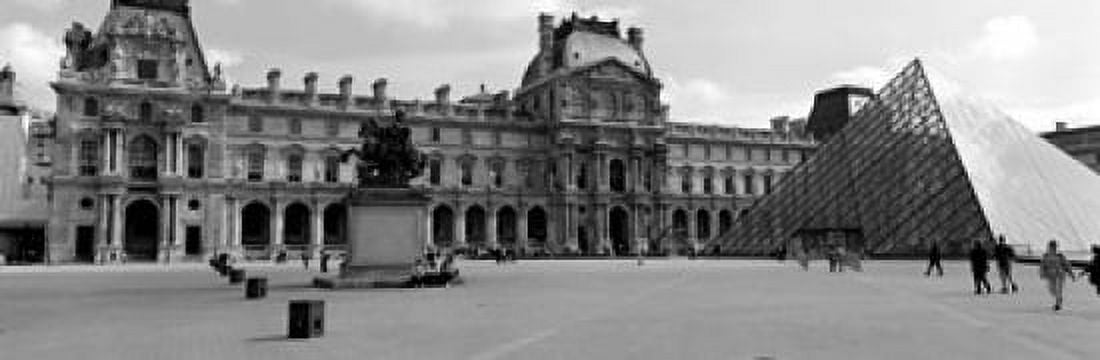 Tourists in the courtyard of a museum Musee Du Louvre Paris France Canvas Art - Panoramic Images (18 x 6)