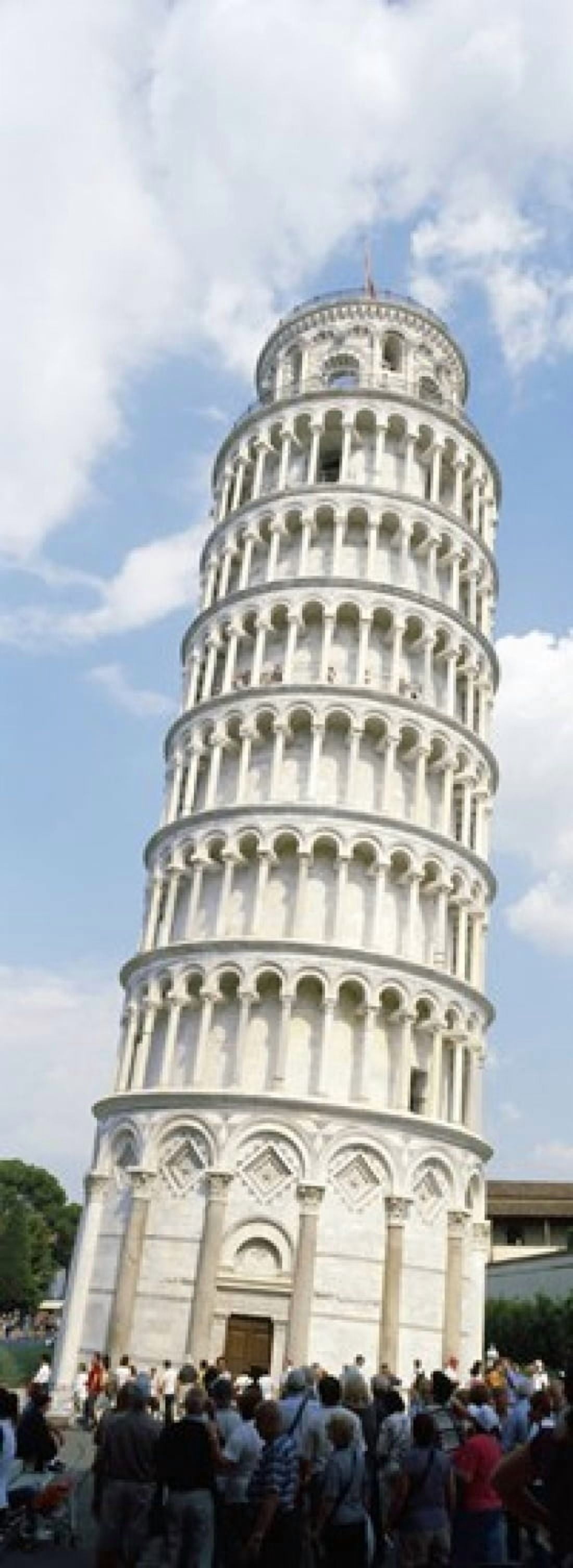 Tourists looking at a tower Leaning Tower Of Pisa Piazza Dei Miracoli Pisa Tuscany Italy Canvas Art - Panoramic Images (18 x 7)