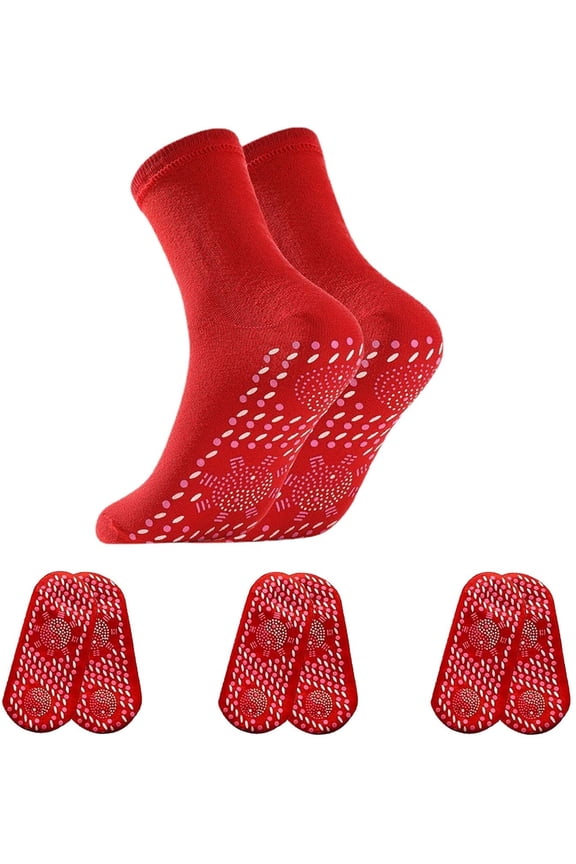 Tourmaline Slimming Health Sock,Promote Blood Circulation,Foot Massage Sock,Promote Blood Circulation, red